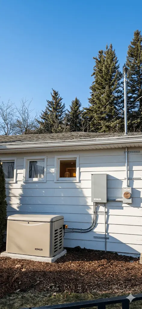 Generator on side of house